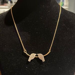Gold Love Birds Pendant Necklace - Women Jewelry